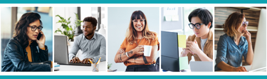 A banner comprising nine photos of solopreneurs. Solo Workforce: The Platform that Makes Self-employment Work